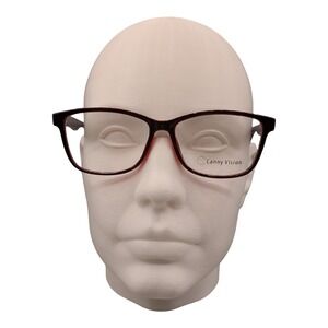 Canny Vision Mandy Eyeglasses Frames Black Wine 55-15-140 Rectangular